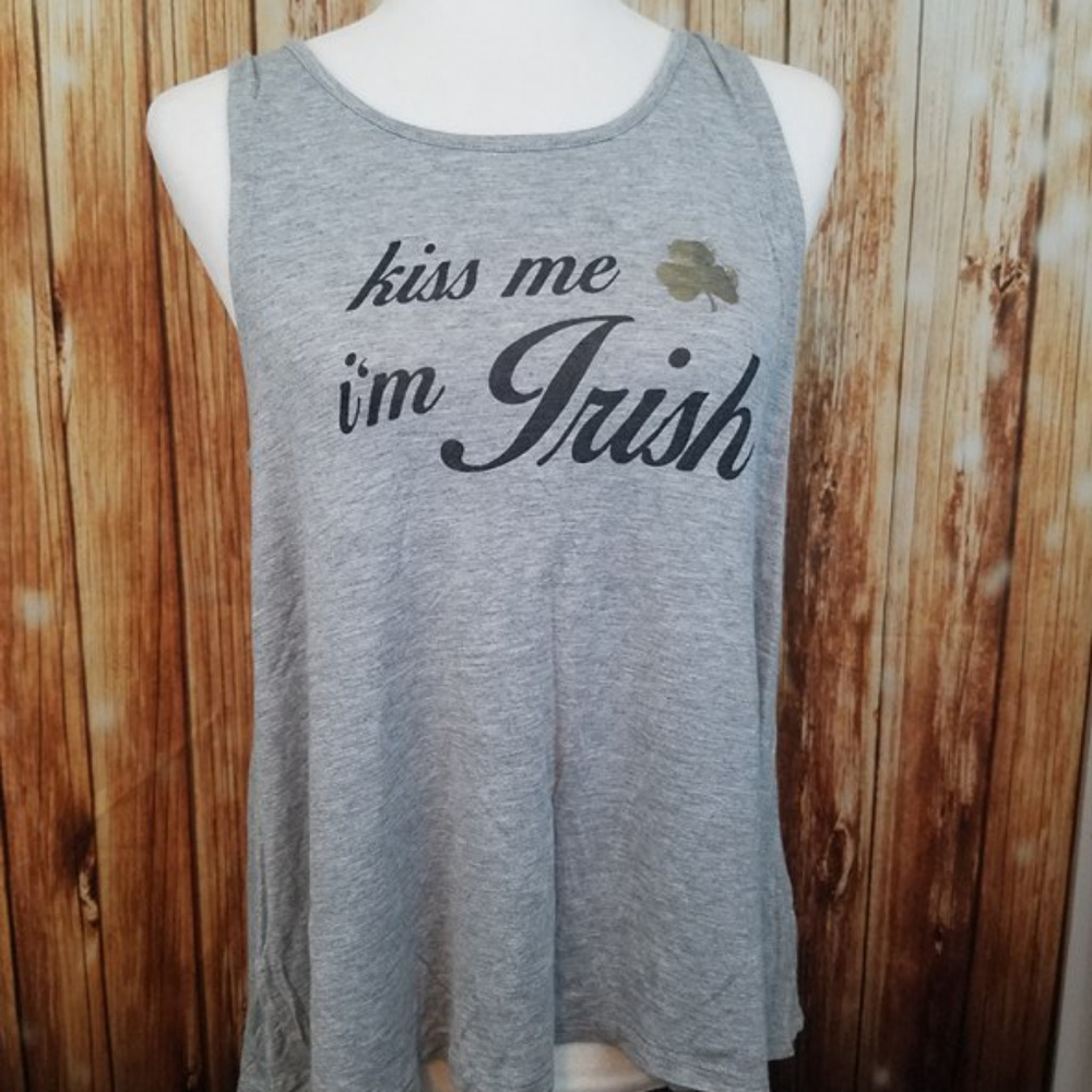 "Kiss me I'm Irish" Large Tank Top